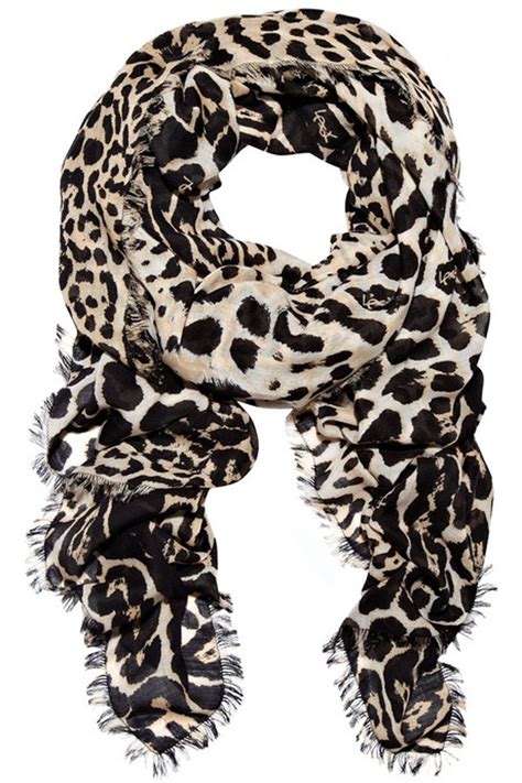 yves saint laurent leopard print scarf|ysl scarf wool.